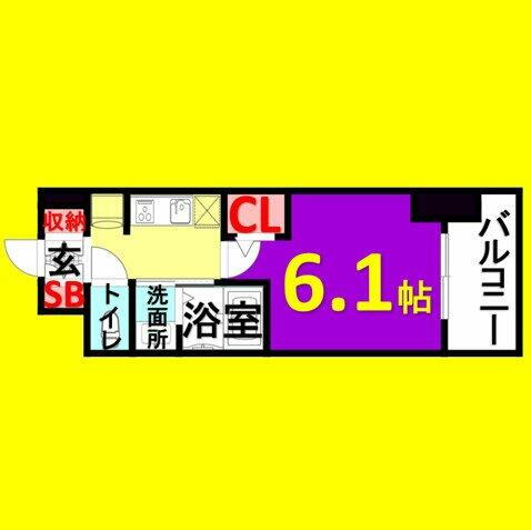 エステムコート名古屋栄プレシャス 2階 1K 賃貸物件詳細