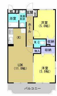 栃木県栃木市岩舟町静 岩舟駅 2LDK マンション 賃貸物件詳細