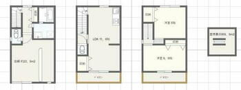  店舗部分面積：23.5m2 住居部分面積：58.98m2