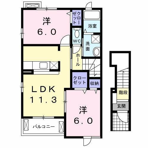 愛知県東海市名和町三ツ屋 名和駅 2LDK アパート 賃貸物件詳細