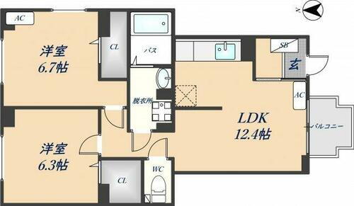 大阪府八尾市山城町４丁目 近鉄八尾駅 2LDK アパート 賃貸物件詳細