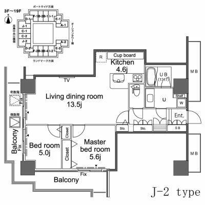 神奈川県横浜市西区みなとみらい５丁目 みなとみらい駅 2LDK マンション 賃貸物件詳細