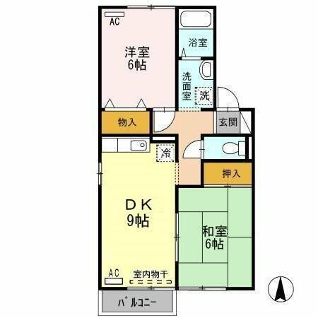 長崎県大村市富の原２丁目 大村車両基地駅 2DK アパート 賃貸物件詳細