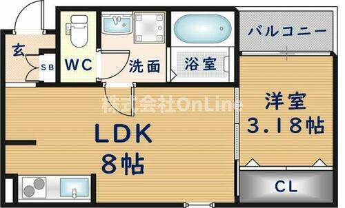 大阪府東大阪市大蓮北２丁目 弥刀駅 1LDK アパート 賃貸物件詳細