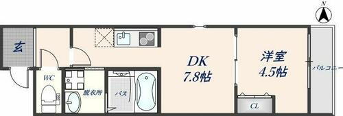 フジパレス近鉄八尾Ⅲ番館 2階 1DK 賃貸物件詳細