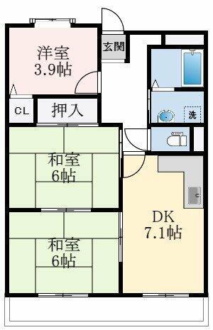 大阪府羽曳野市高鷲１丁目 高鷲駅 3DK マンション 賃貸物件詳細