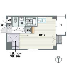 カナン中央町Ｂ館 3階 ワンルーム 賃貸物件詳細