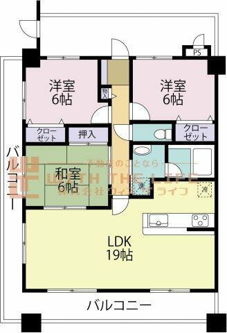 福岡県久留米市花畑３丁目 花畑駅 3LDK マンション 賃貸物件詳細