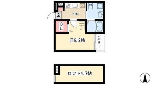 愛知県名古屋市中村区稲上町５丁目 中村公園駅 1K アパート 賃貸物件詳細