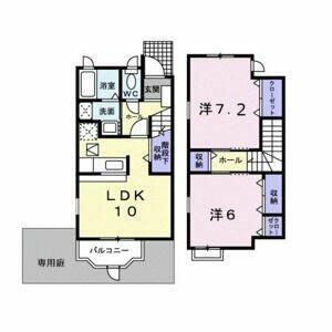 愛知県北名古屋市中之郷八反 清洲駅 2LDK アパート 賃貸物件詳細