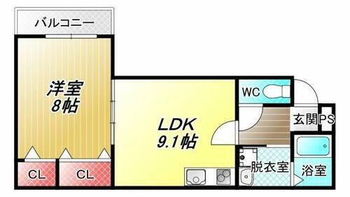 フジパレス近鉄八尾Ⅱ番館 2階 1LDK 賃貸物件詳細