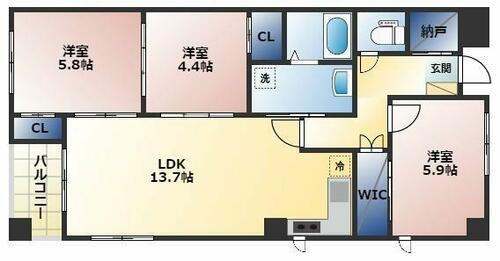 福岡県北九州市小倉南区南方５丁目 徳力嵐山口駅 3LDK マンション 賃貸物件詳細