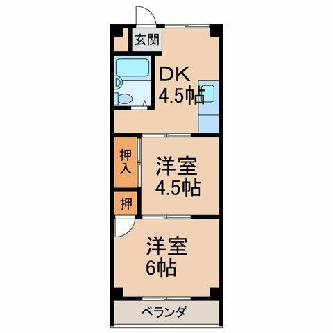 和歌山県和歌山市木ノ本 中松江駅 2DK マンション 賃貸物件詳細