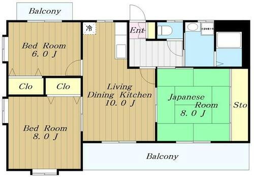 ボナハイツ弐番館 3階 3LDK 賃貸物件詳細