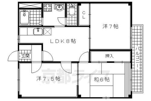 京都府綴喜郡井手町大字井手小字池ノ上 玉水駅 3DK アパート 賃貸物件詳細