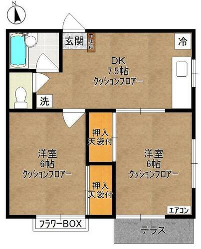 神奈川県川崎市多摩区菅１丁目 稲田堤駅 2DK アパート 賃貸物件詳細