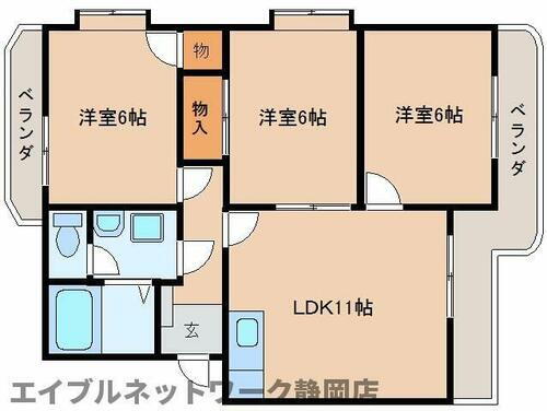 静岡県静岡市葵区竜南１丁目 静岡駅 3LDK マンション 賃貸物件詳細