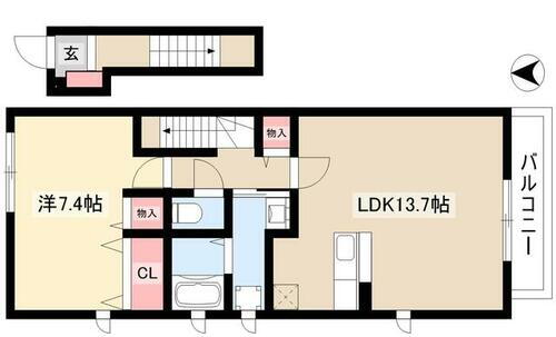 愛知県名古屋市中川区上流町２丁目 南荒子駅 1LDK アパート 賃貸物件詳細