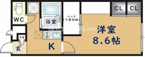 大阪府八尾市老原３丁目 八尾駅 1K アパート 賃貸物件詳細