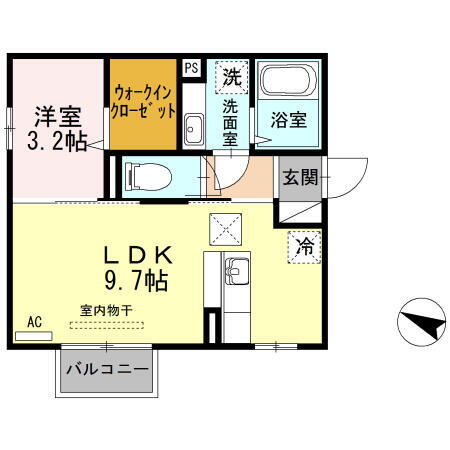 新潟県新潟市東区中山５丁目 新潟駅 1LDK アパート 賃貸物件詳細