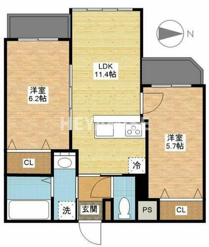 長崎県長崎市岡町 大橋駅 2LDK マンション 賃貸物件詳細