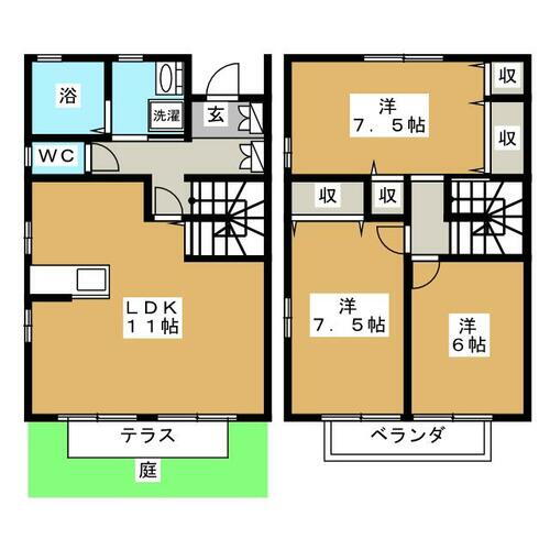 ヴィラセレッソ　Ａ棟 1階 3LDK 賃貸物件詳細