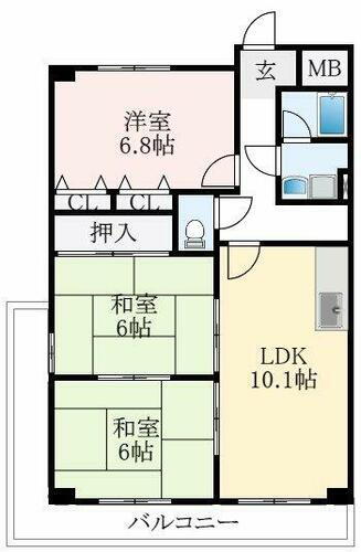 大阪府藤井寺市藤ケ丘３丁目 藤井寺駅 3LDK マンション 賃貸物件詳細