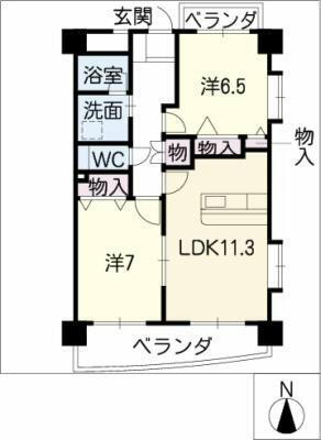 愛知県尾張旭市北本地ケ原町１丁目 藤が丘駅 2LDK マンション 賃貸物件詳細