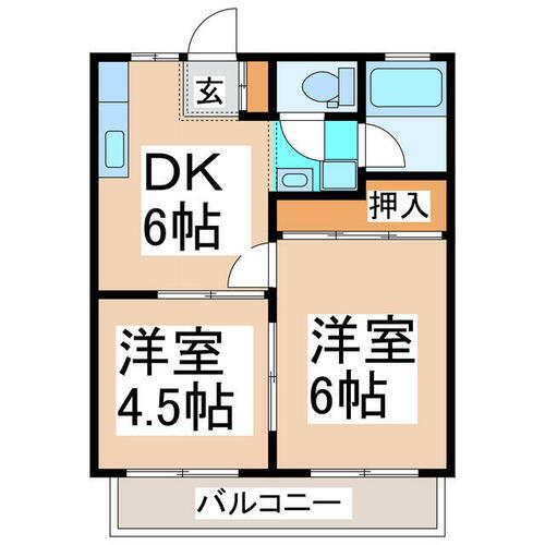 熊本県熊本市中央区黒髪６丁目 2DK アパート 賃貸物件詳細