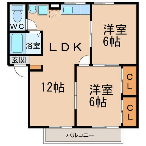 愛知県小牧市大字二重堀 2LDK アパート 賃貸物件詳細