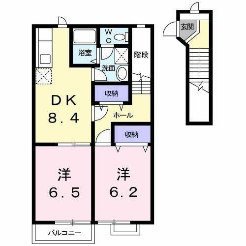 群馬県伊勢崎市富塚町 剛志駅 2DK アパート 賃貸物件詳細