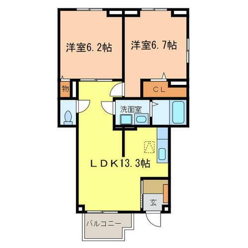 大阪府富田林市昭和町２丁目 富田林駅 2LDK アパート 賃貸物件詳細