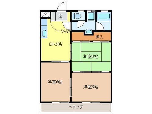 岐阜県岐阜市福光南町 3DK マンション 賃貸物件詳細