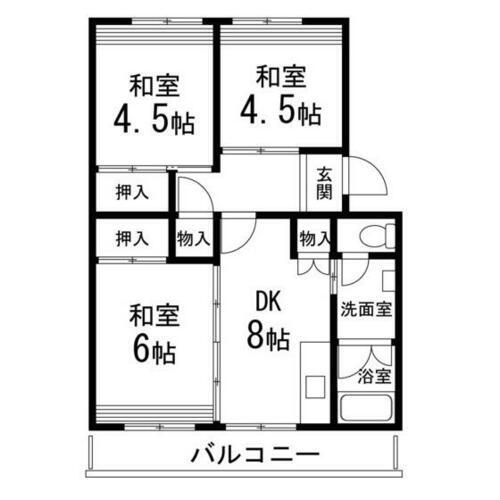 宮城県仙台市青葉区中山８丁目 3DK マンション 賃貸物件詳細