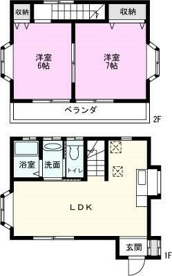 埼玉県越谷市大字大泊 せんげん台駅 2LDK 一戸建て 賃貸物件詳細