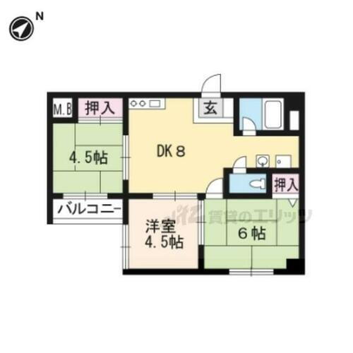 ヴィエント北花山 4階 3DK 賃貸物件詳細