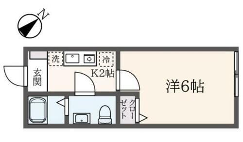 神奈川県横浜市南区堀ノ内町２丁目 蒔田駅 1K アパート 賃貸物件詳細