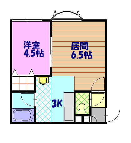 プレキャトランⅡ 2階 1LDK 賃貸物件詳細