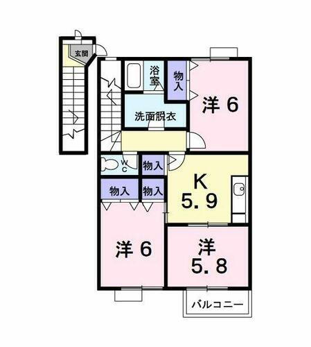 山梨県中央市山之神 常永駅 3K アパート 賃貸物件詳細
