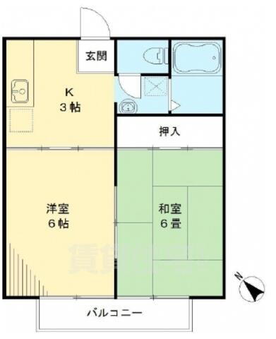 東京都小金井市中町３丁目 武蔵小金井駅 2K アパート 賃貸物件詳細