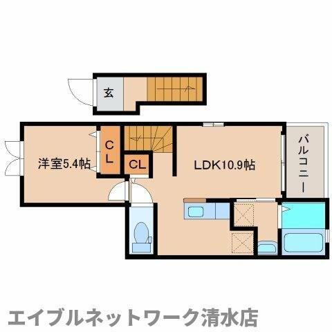 静岡県静岡市清水区石川本町 清水駅 1LDK アパート 賃貸物件詳細