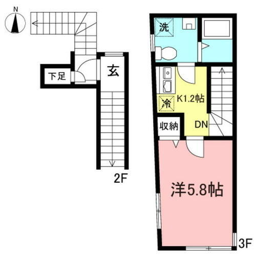 東京都練馬区貫井１丁目 富士見台駅 1K アパート 賃貸物件詳細