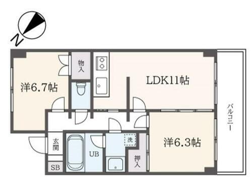 神奈川県藤沢市石川１丁目 湘南台駅 2LDK マンション 賃貸物件詳細