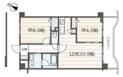 エルミタージュ横浜ベイ 2階 2LDK 賃貸物件詳細