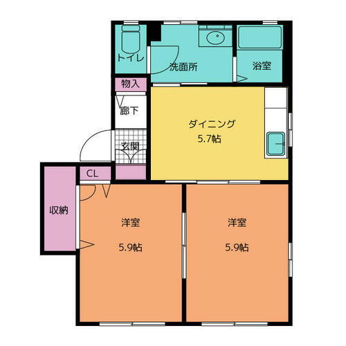 長野県松本市大字島内 島高松駅 2K アパート 賃貸物件詳細