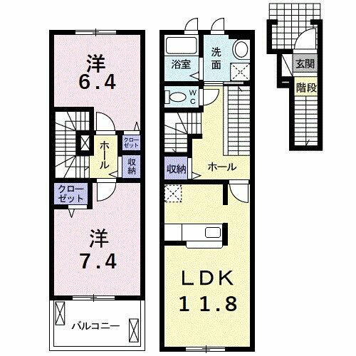 ＣｏｔｔｏｎＨｉｌｌｓⅡ 2階 2LDK 賃貸物件詳細