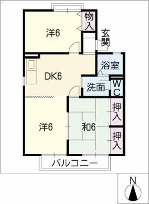 岐阜県岐阜市北一色２丁目 細畑駅 3DK アパート 賃貸物件詳細