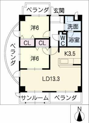 愛知県名古屋市中川区二女子町６丁目 尾頭橋駅 2LDK マンション 賃貸物件詳細