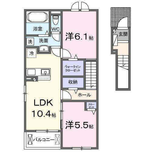 ブローテ 2階 2LDK 賃貸物件詳細