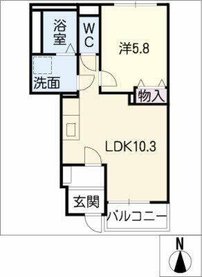 愛知県西尾市伊藤２丁目 桜町前駅 1LDK アパート 賃貸物件詳細